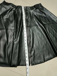 Plus Size Leather Flared Stylish Skirt Fits 36-40