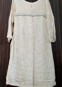 y2k Off-White Chikankari Kurta