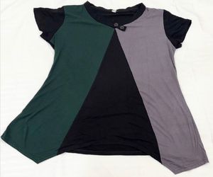 Black Colorblock Top