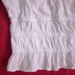 White Milkmaid Puff Sleeves Top