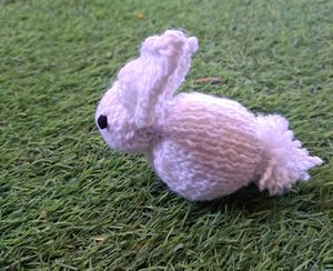 Bunny Soft Toy. White Rabbit Soft Toy. Plush Toy. Handmade Knitted