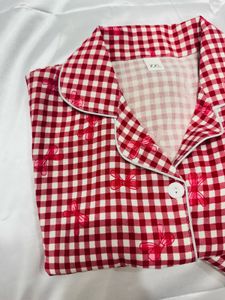 Cozy Red Gingham Pajama Set