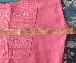 pink Embroidered Short Kurti Chic &amp; versatile