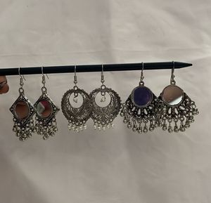 3 Boho Ethnic Earrings Set