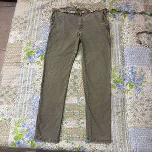 Olive Green Casual Trousers