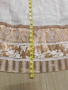 Elegant White Kurta with Embellished Border