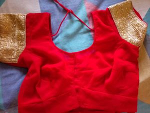 Womens Red Saree