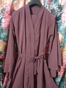 Elegant Tiered Abaya Gown with Hijab