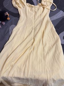 Yellow midi dress