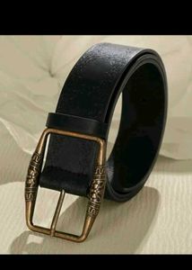 Y2k Faux Leather Belt with Antique Buckle