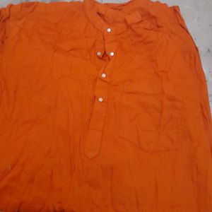 Orange Button-Up Shirt