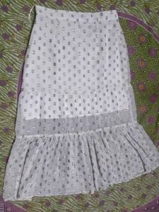 Sparkling White Ethnic Skirt