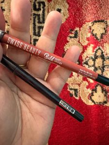 Swiss Beauty Matte Lipliner and Kajal