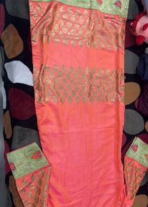 New Banarsi Silk 2 Pcs Kurti Pant Set