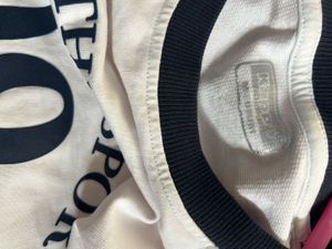 Kappa Stylish White Cropped Sweatshirt - M