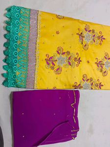 Glace Cotton,With Contrast Bottom Suit