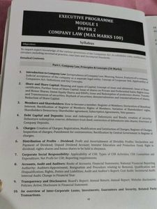 Executive Programme Company Law Book