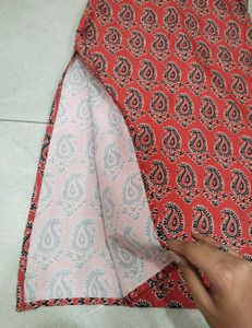 Corset Red Paisley Print Lace-Up Dress