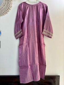 Mauve Japan silk embroidery Suit pant set