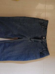 Flared Blue Denim Jeans