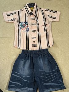 Boys Pink Striped Shirt