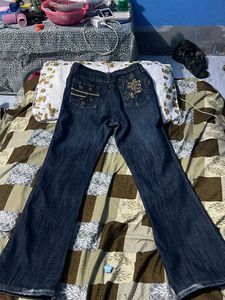 Women's Flared Jeans with Embellishments