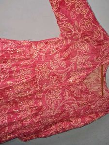 Stunning Pink Floral Print Gown
