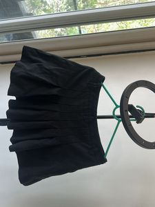 Black Pleated Mini Skirt