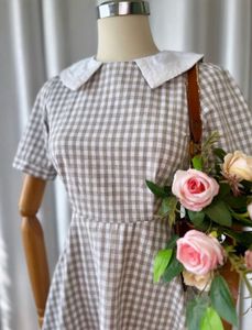 Cute Gingham Midi Dress
