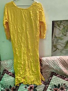 Beautiful Yellow Chikankari Kurta