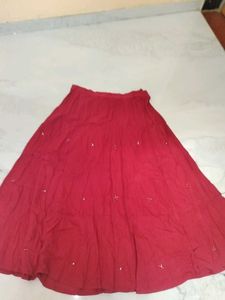 Elegant Red lahenga with Embellishments