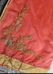 Elegant Peach Embroidered Kurta