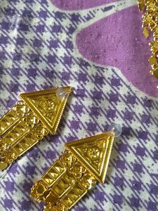 Gold-Plated Necklace and Earrings Set