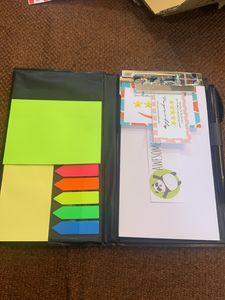 Diary Notepad Memo Holder With Colourful Sticky No