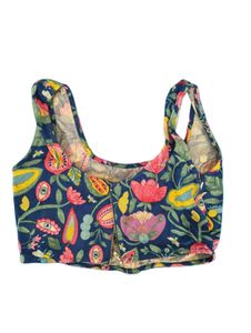 Blue Floral Corset Top