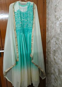 Stunning Teal Ombre Gown