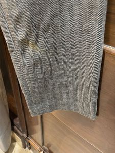 Stylish Grey Herringbone Pattern Pants