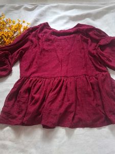 Embroidered Peplum Kurta