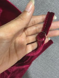 Burgundy Velvet Mini Dress