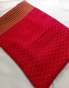 Floral Saree with Gold Accents