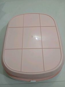 Pink Cat Litter Box with Scoop