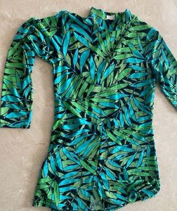 Tropical Leaf Print Swimsuit