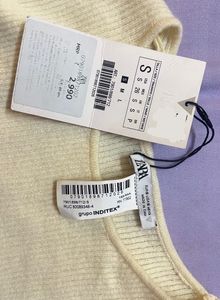 ZARA cropped knitwear top with embellishments