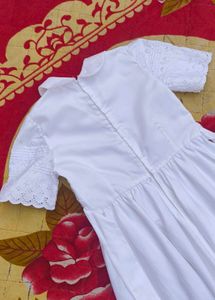 Elegant White Cotton Dress