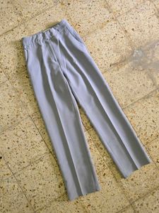 High Waisted Light Grey Trousers