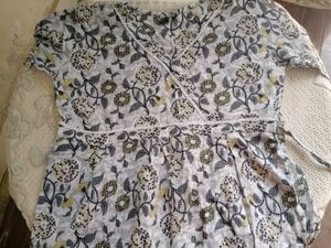 Floral Print Wrap Kurta