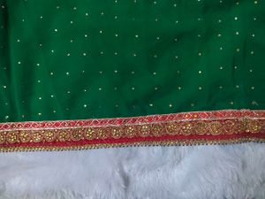 vintage Emerald Green Embellished Dupatta