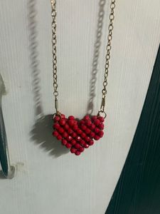 Charming Red Heart Beaded bag