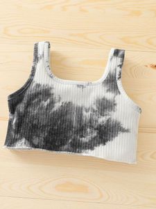 Tie-Dye Ribbed Crop Tank Top