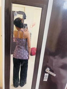 Y2k lavender short kurti
